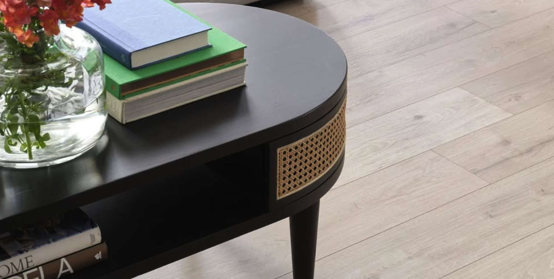 a table with books on it