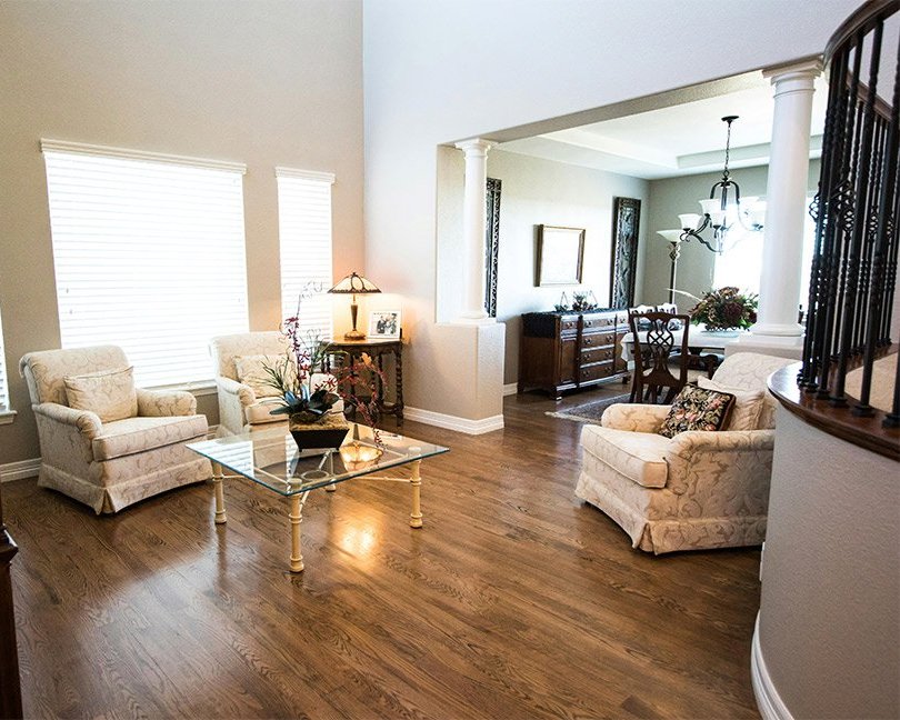 Vinyl flooring installed in a Gilbert AZ home by Benchmark Interiors
