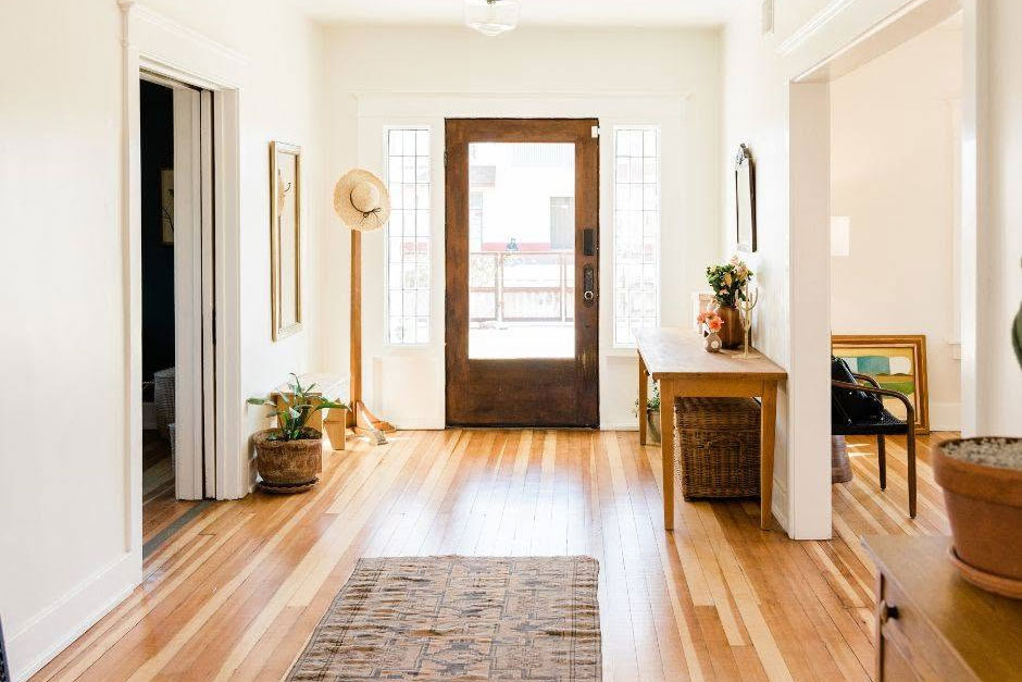 Bright entryway with a wooden floor in Sterling, MA. Bright entryway with a wooden floor in Sterling, MA.